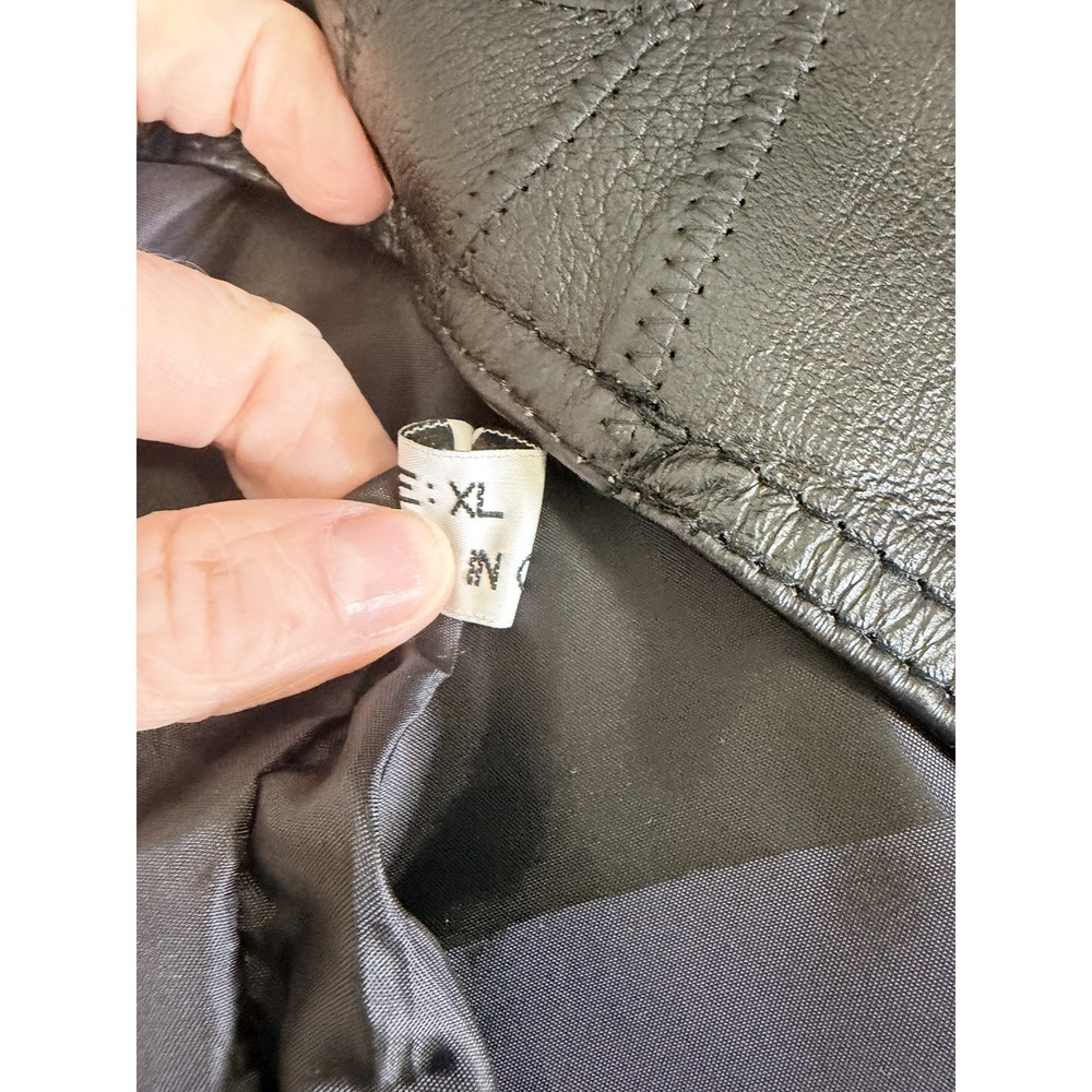 Patch Leather Vest, Mens XL - Picture 7 of 7